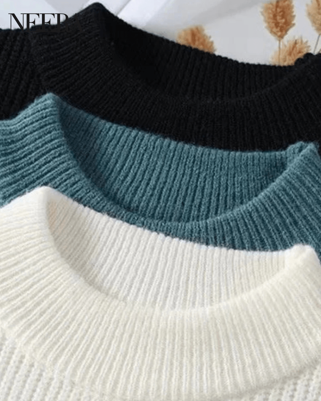 Knitted sweater with a relaxed cut