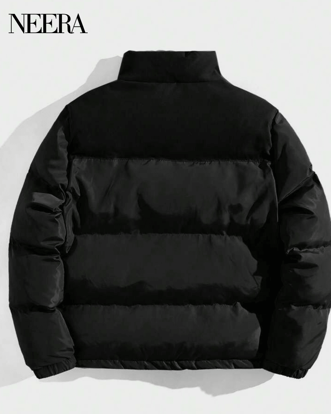 Padded jacket with contrast collar