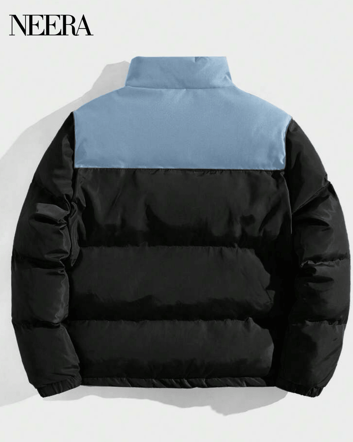 Padded jacket with contrast collar