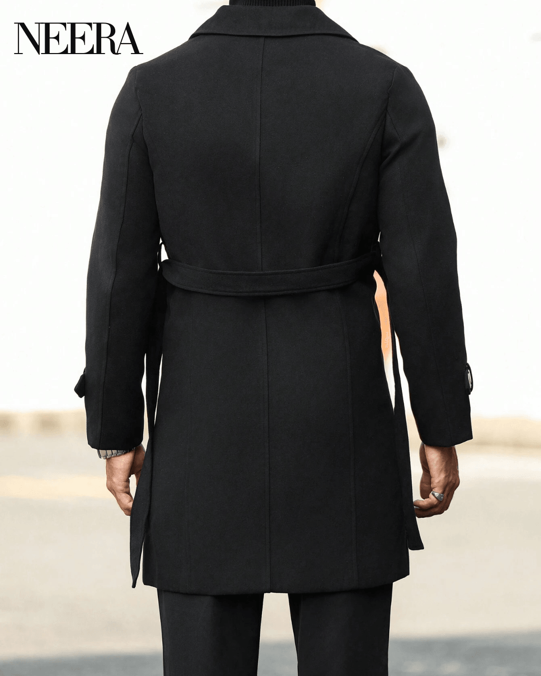 Elegant Double-breasted Wool Coat