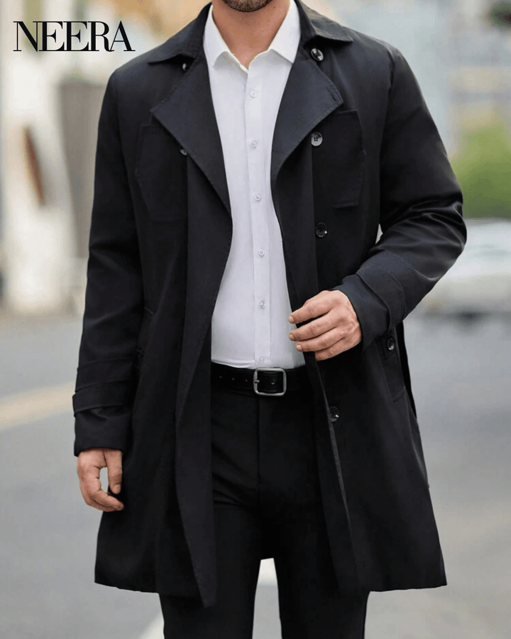 Double-breasted Trench Coat with Wool Belt