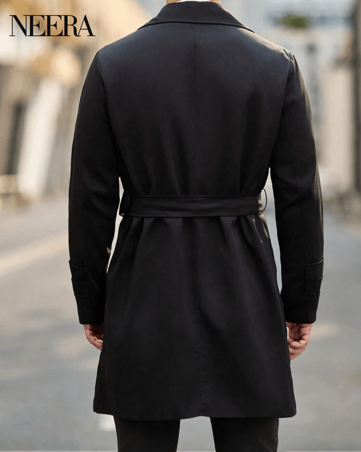 Double-breasted Trench Coat with Wool Belt