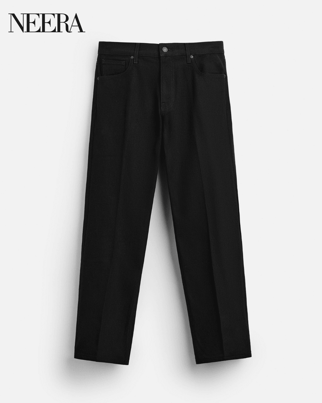 Pantaloni classici in lana nera