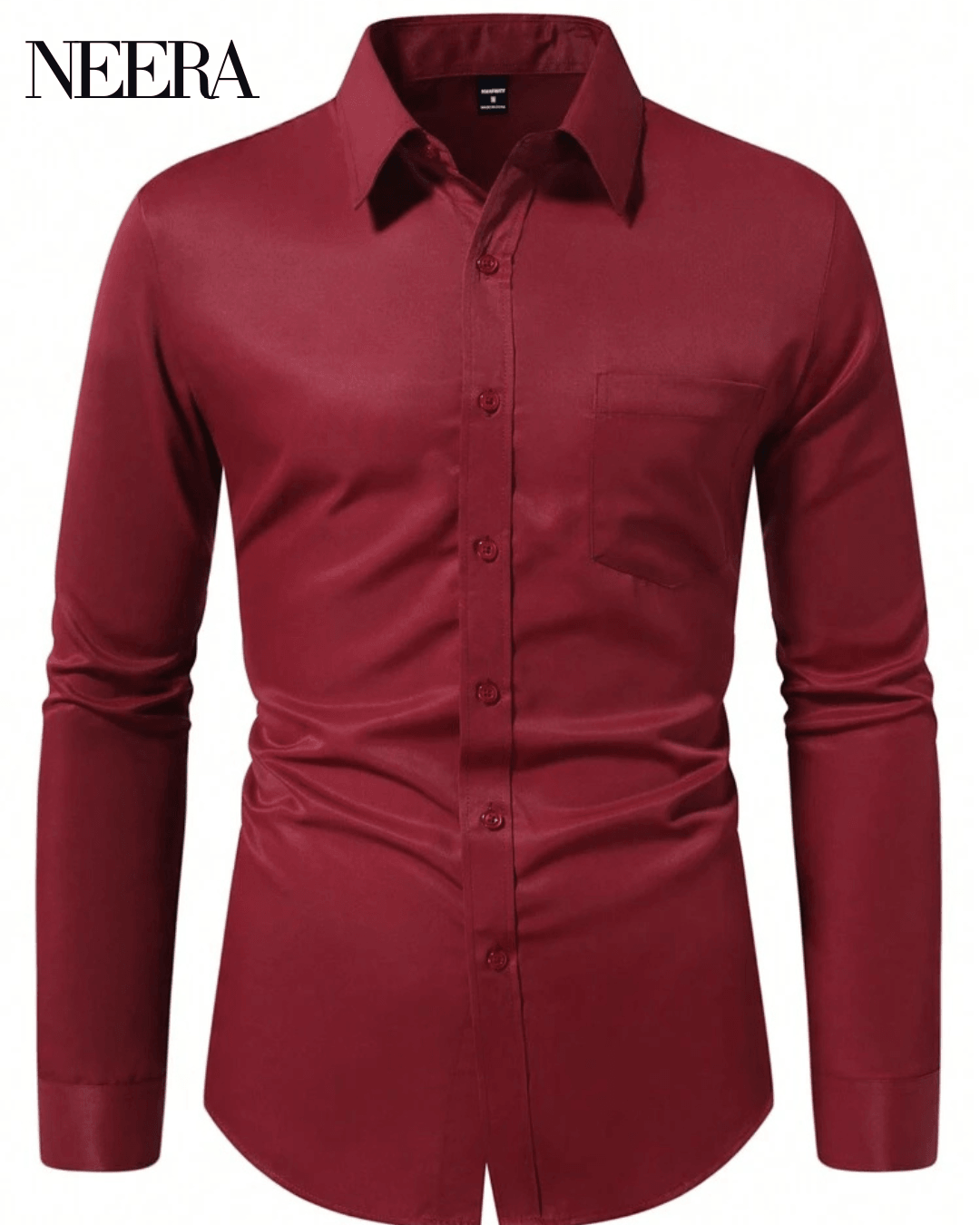 Elegante camicia in cotone a maniche lunghe