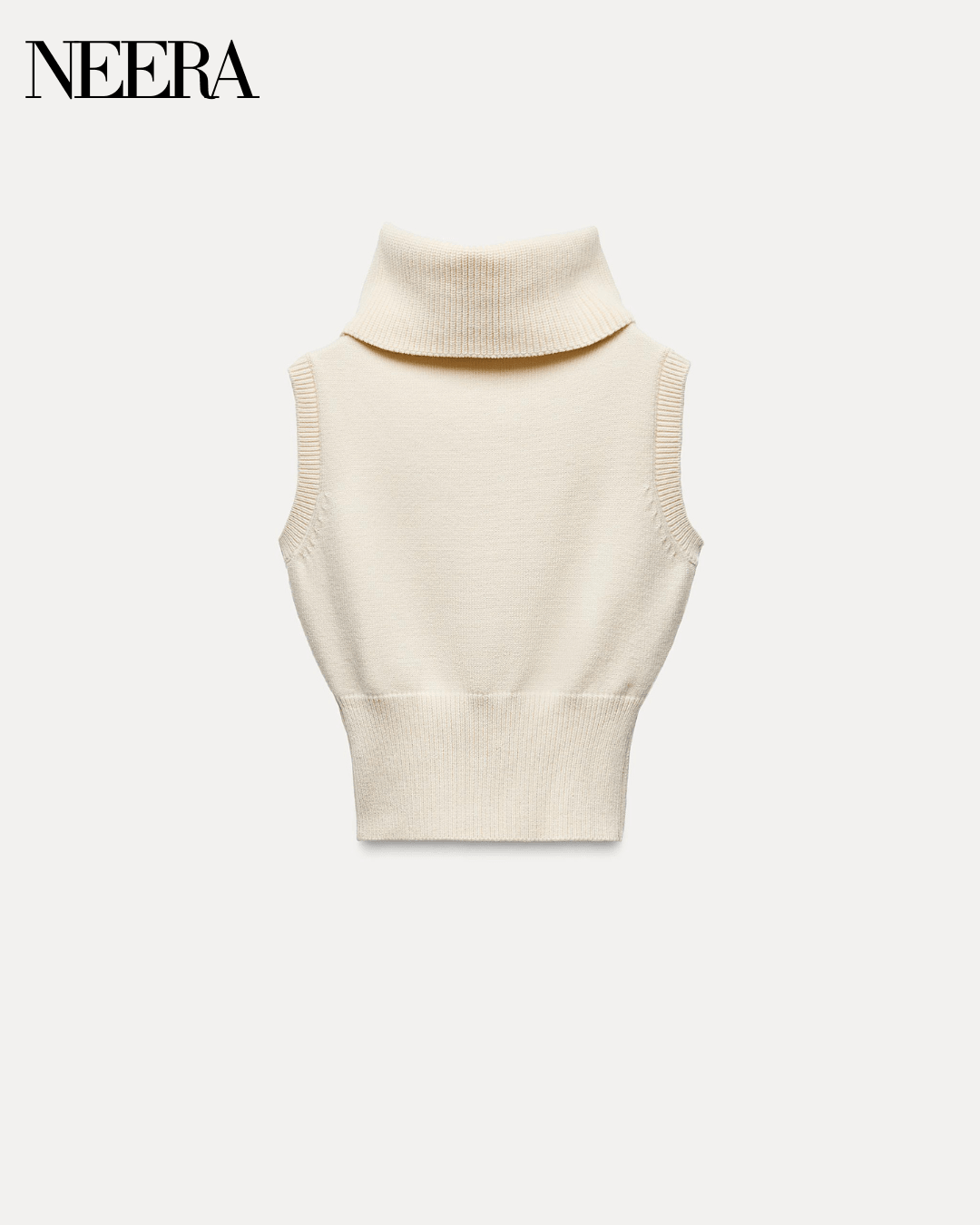 High Meck Knit Vest