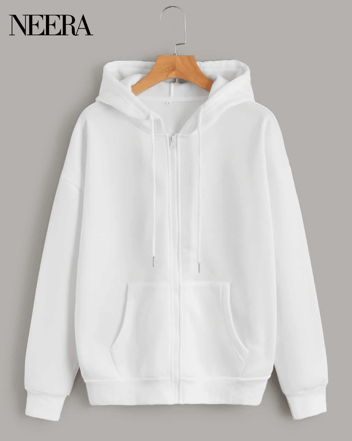 Sweatshirt with zip and hood