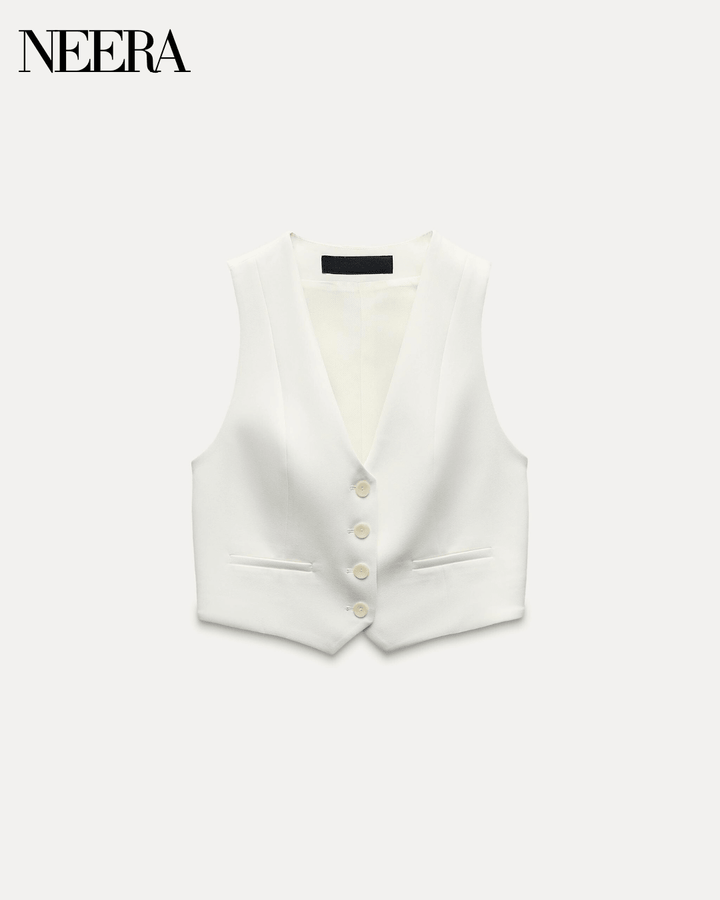 Women's Elegant Vest with Buttons