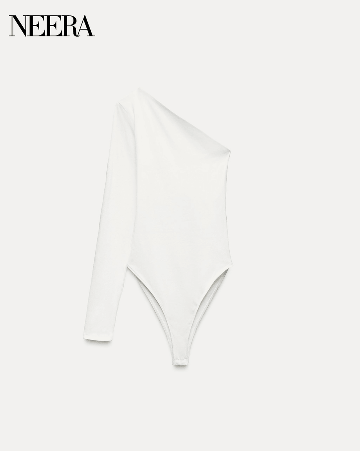 Asymmetrical Long Sleeve Bodysuit