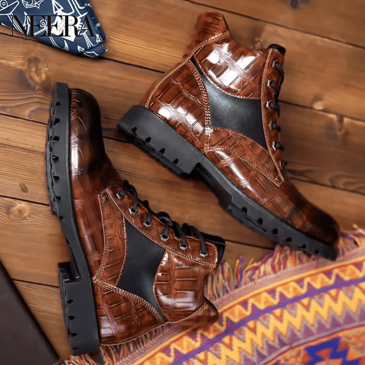 Rendell | Crocodile leather boots