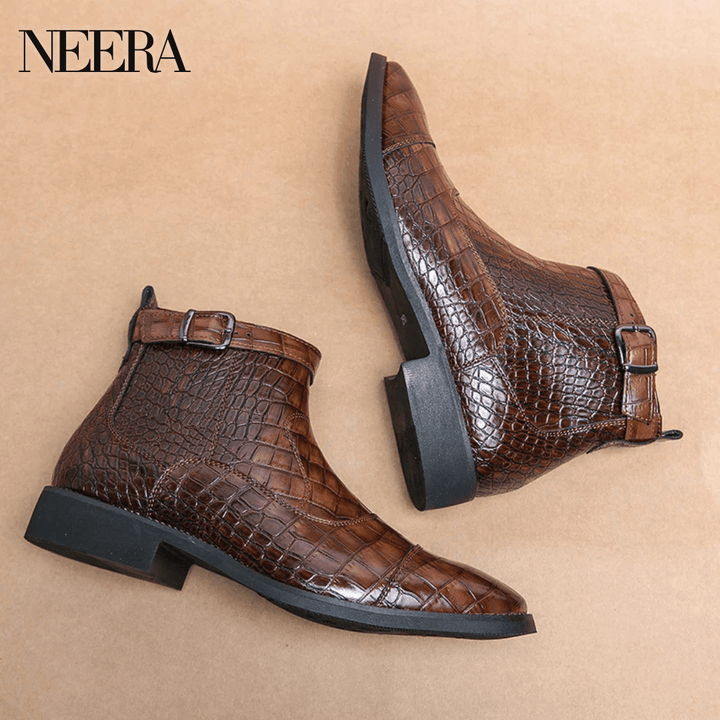 Baron | Leather boots with buckle