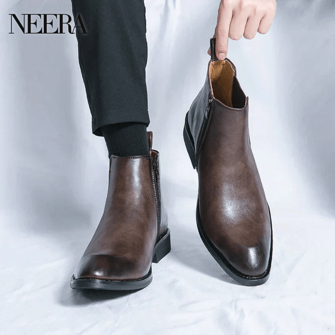 Cooper | Leather Chelsea boots with zip