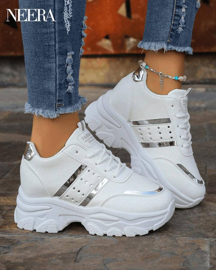 Shoes with thick sole and comfortable platform