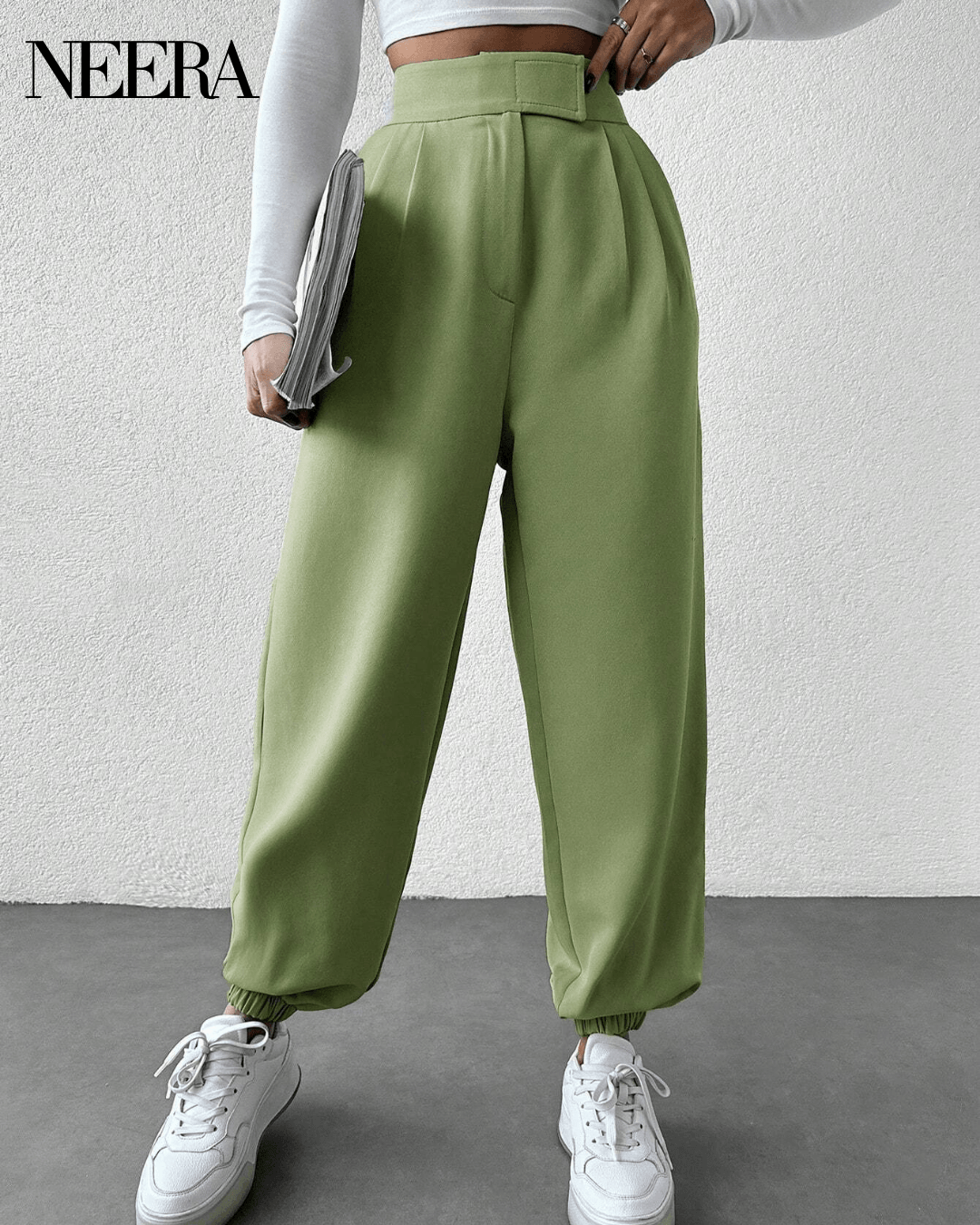 High waist trousers