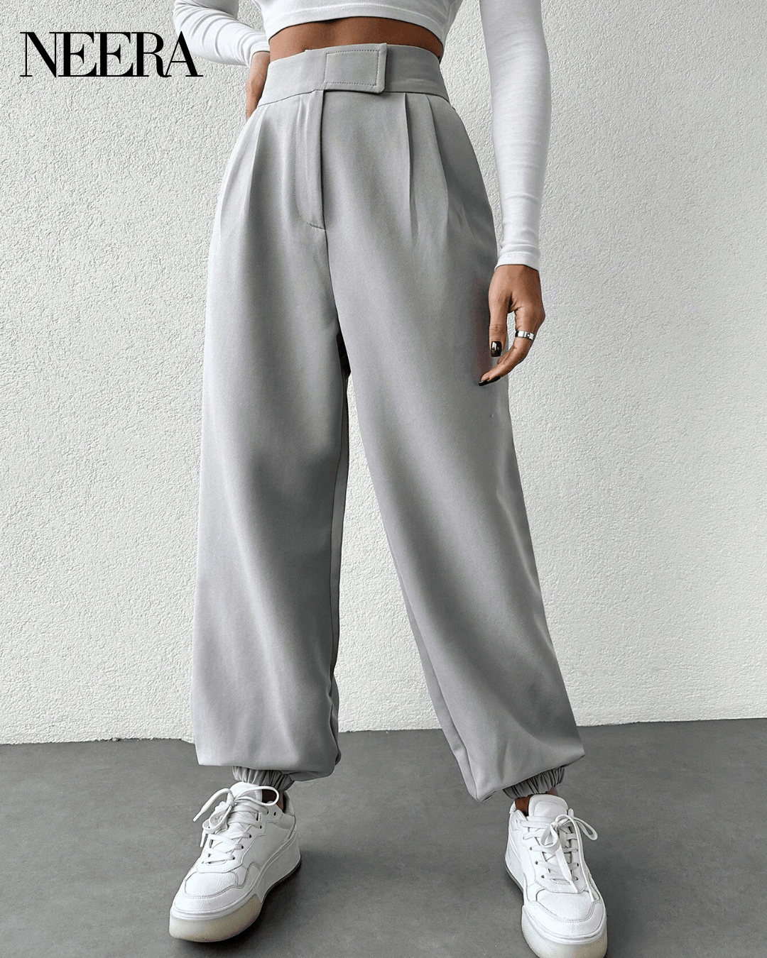 High waist trousers