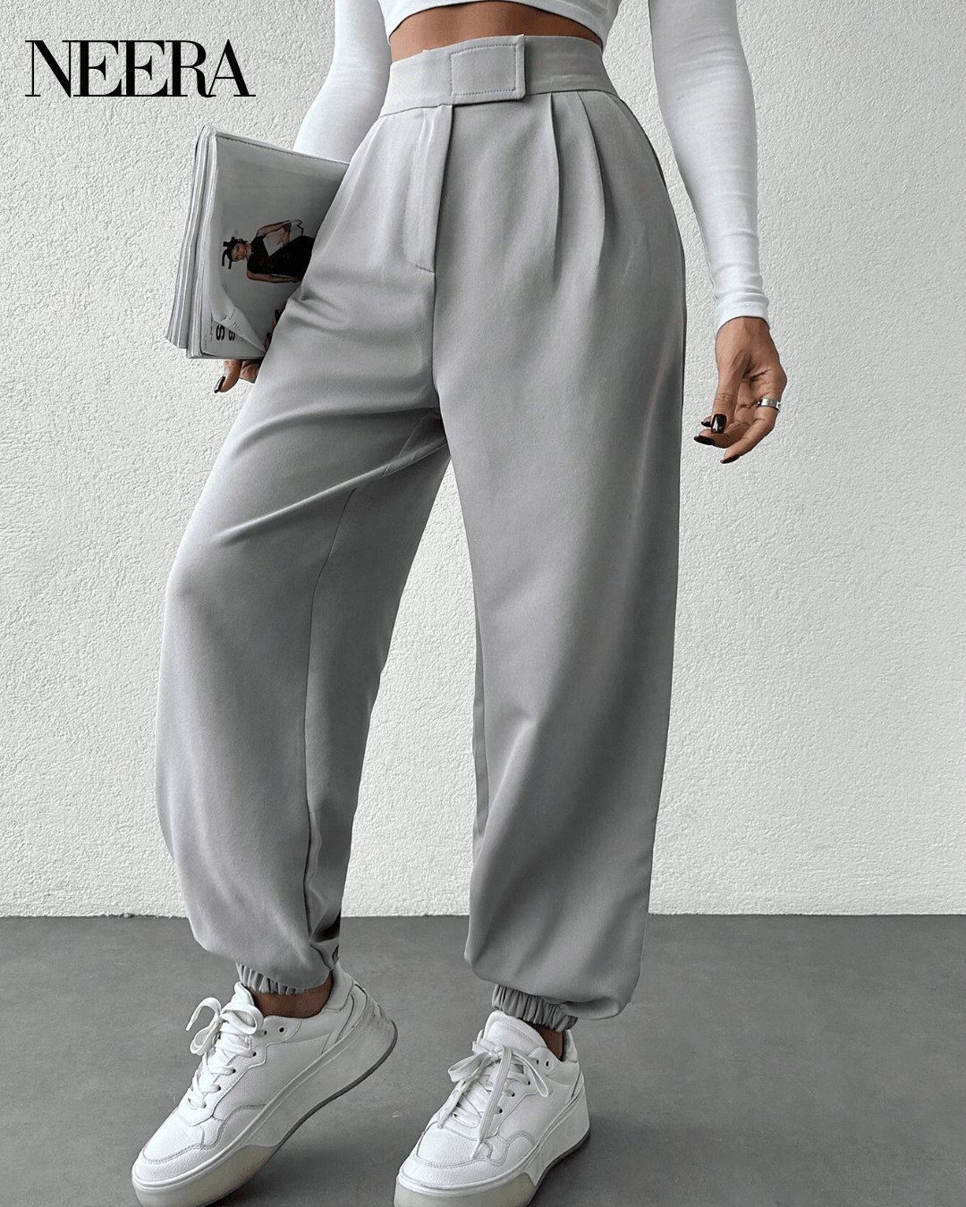 High waist trousers