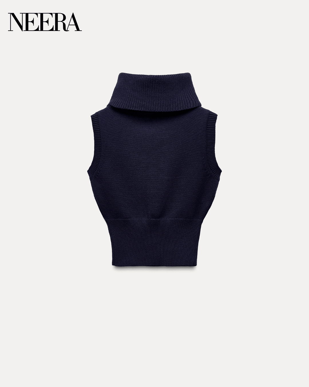 High Meck Knit Vest