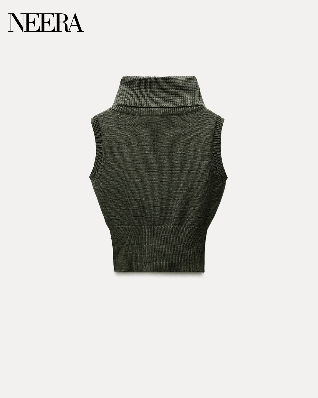 High Meck Knit Vest