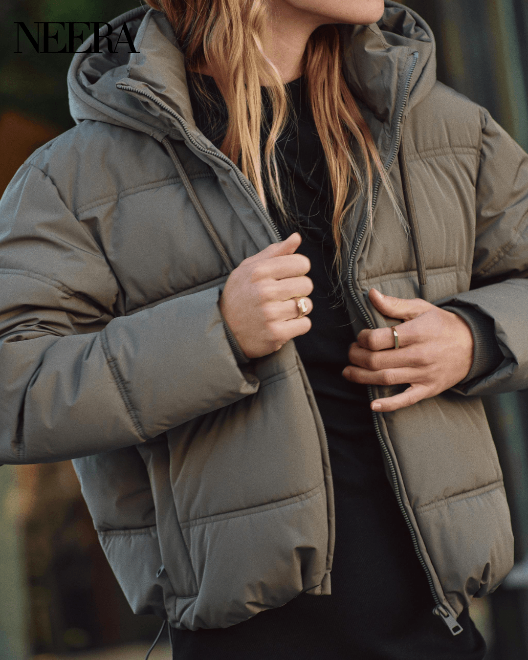 Down Jacket with Hood