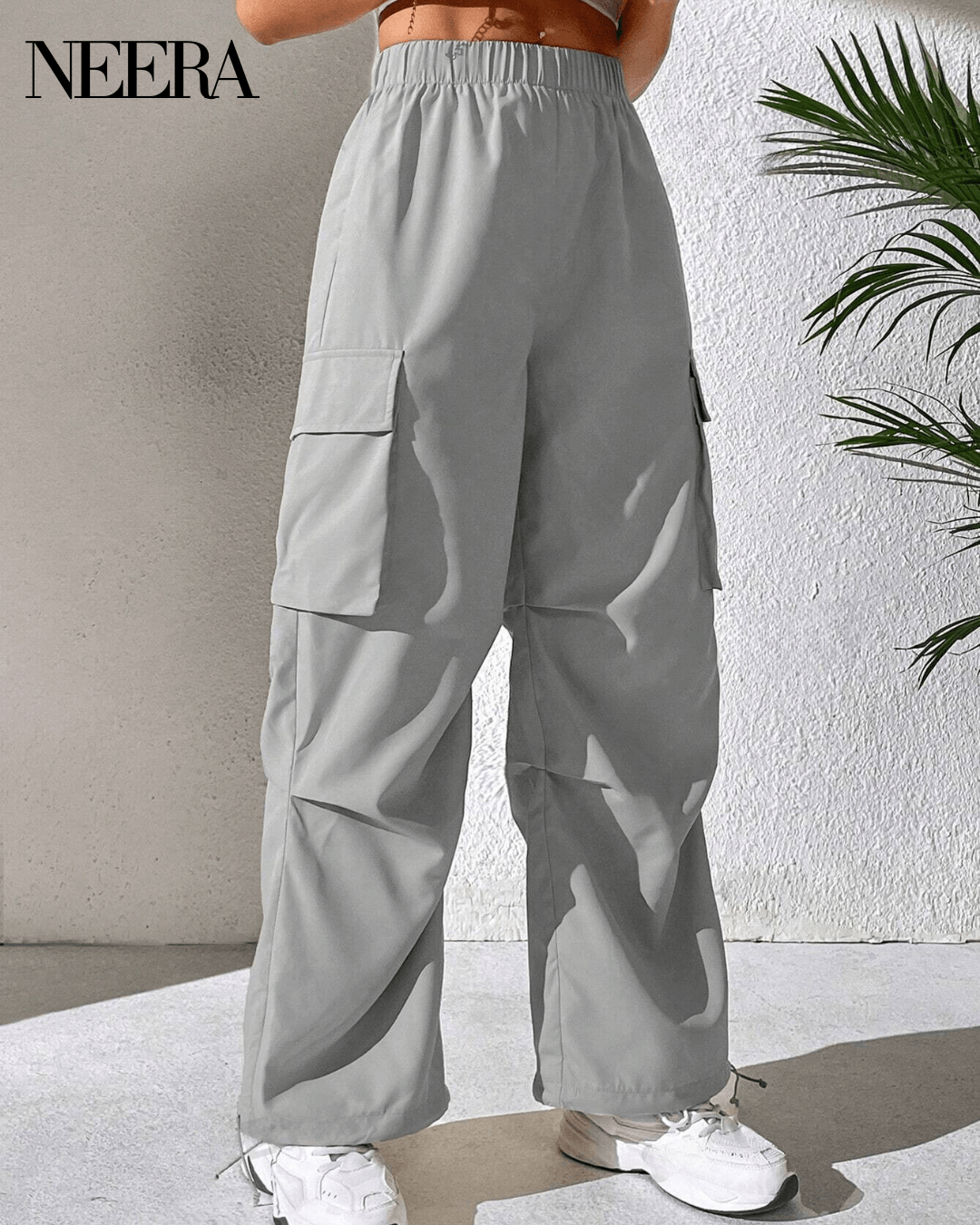 Pantaloni cargo bianchi