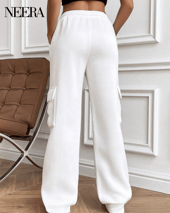 Pantaloni cargo con tasche e coulisse