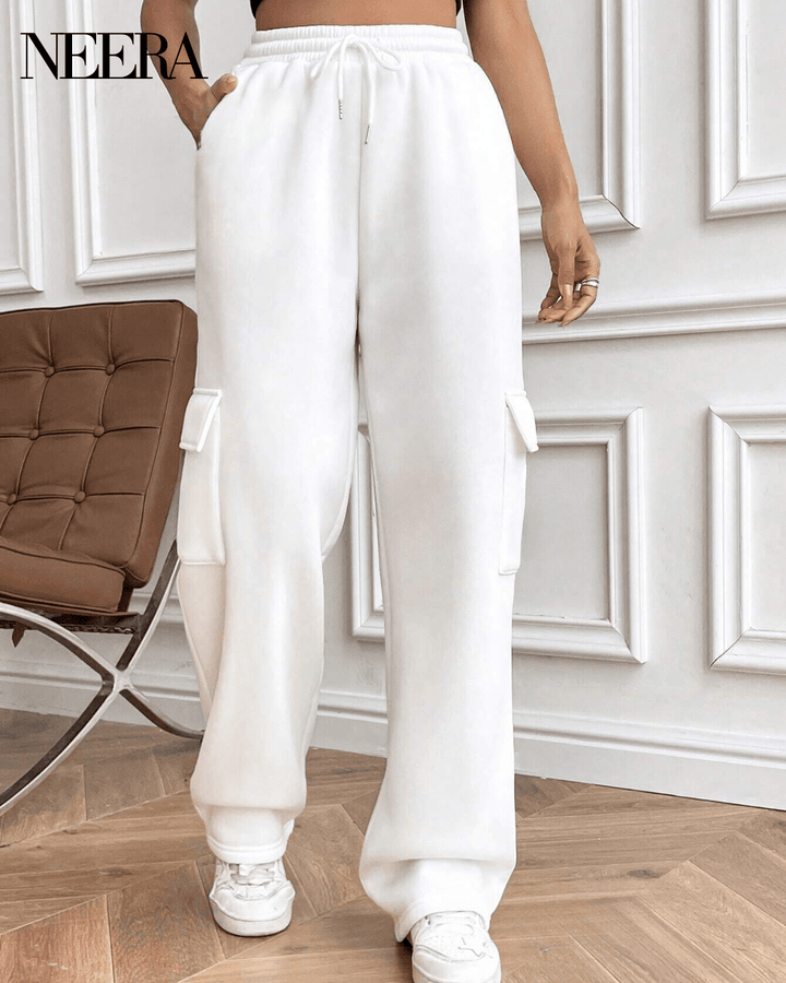 Pantaloni cargo con tasche e coulisse