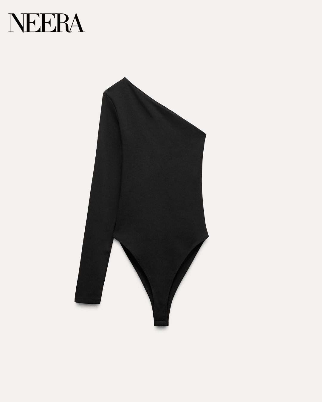 Asymmetrical Long Sleeve Bodysuit