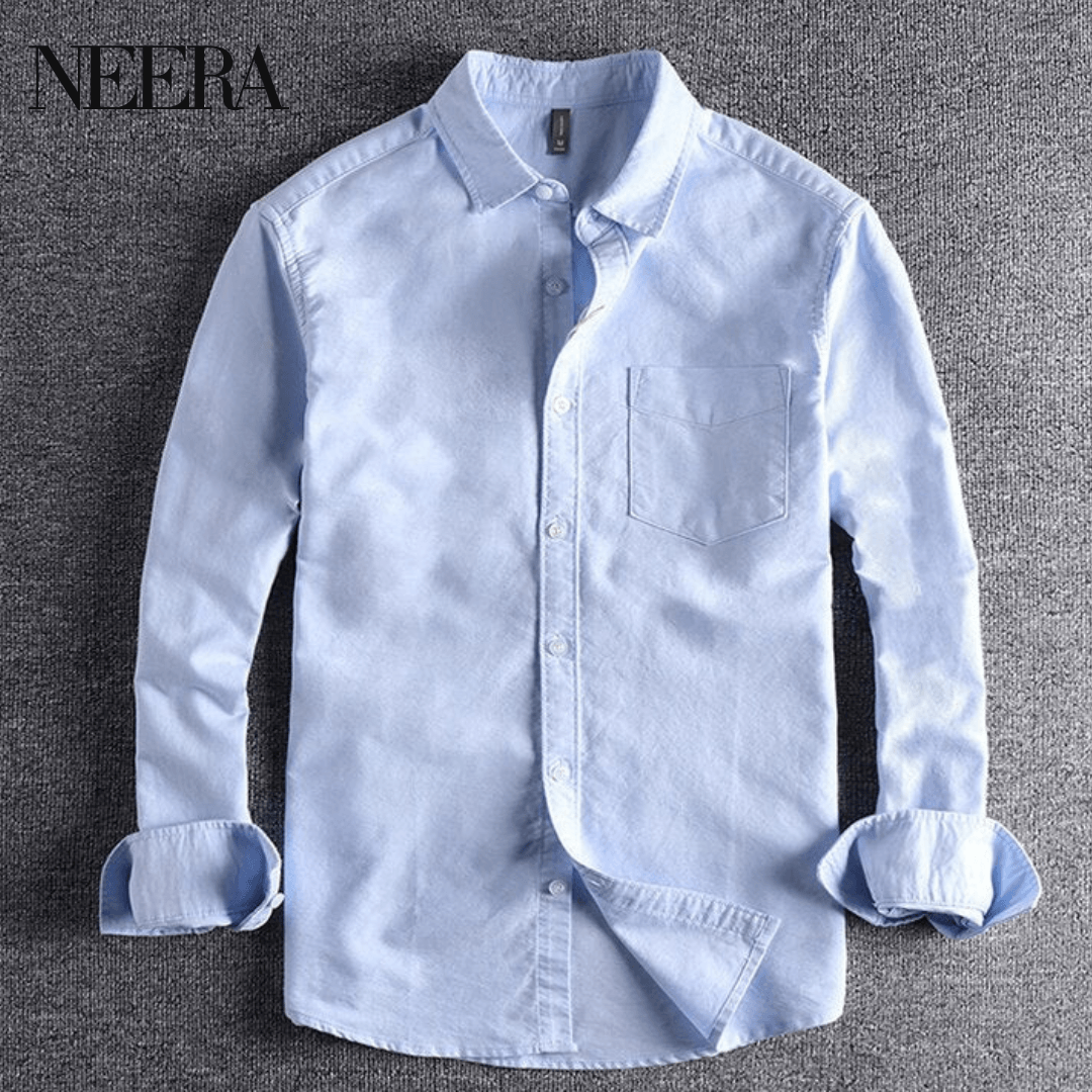 Elegante camicia autunnale a maniche lunghe in cotone di alta qualità