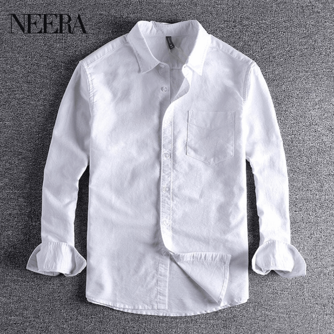 Elegante camicia autunnale a maniche lunghe in cotone di alta qualità