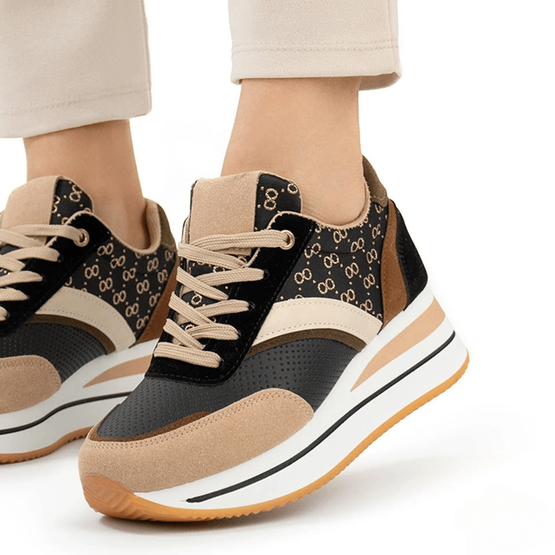 Sneakers casual da passeggio Clary con comoda zeppa