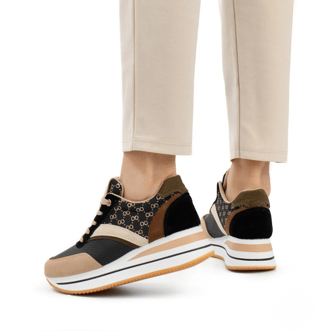 Sneakers casual da passeggio Clary con comoda zeppa