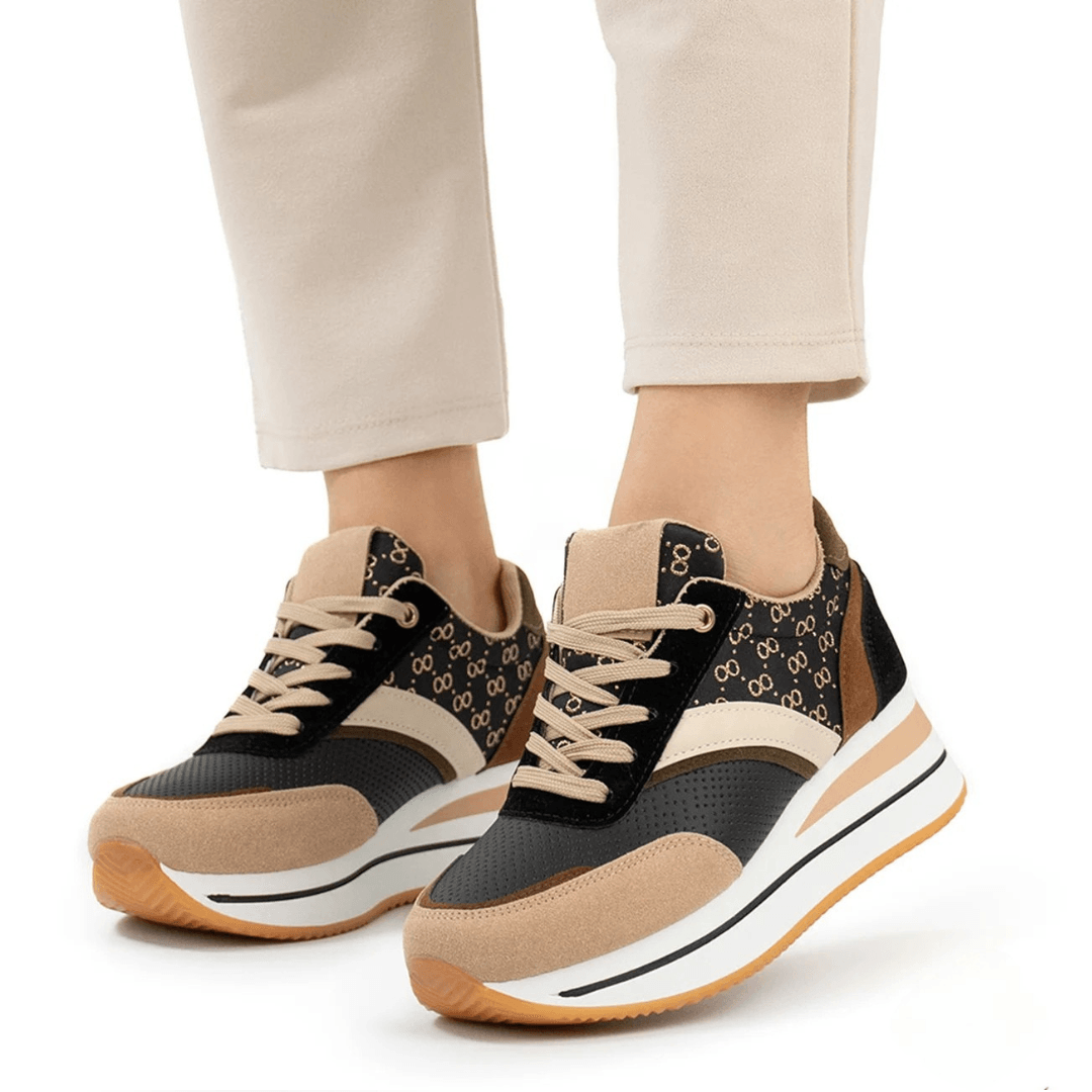 Sneakers casual da passeggio Clary con comoda zeppa