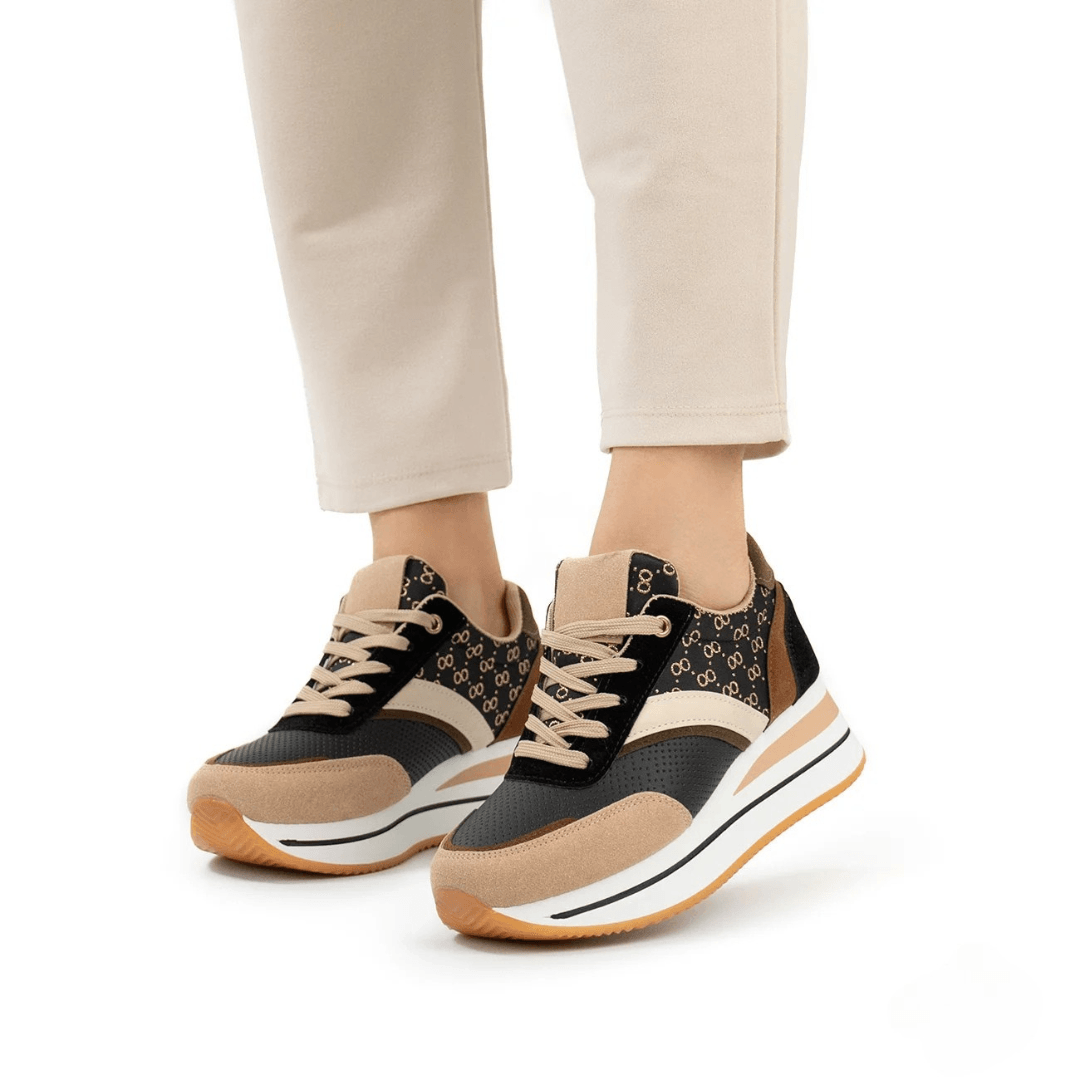 Sneakers casual da passeggio Clary con comoda zeppa