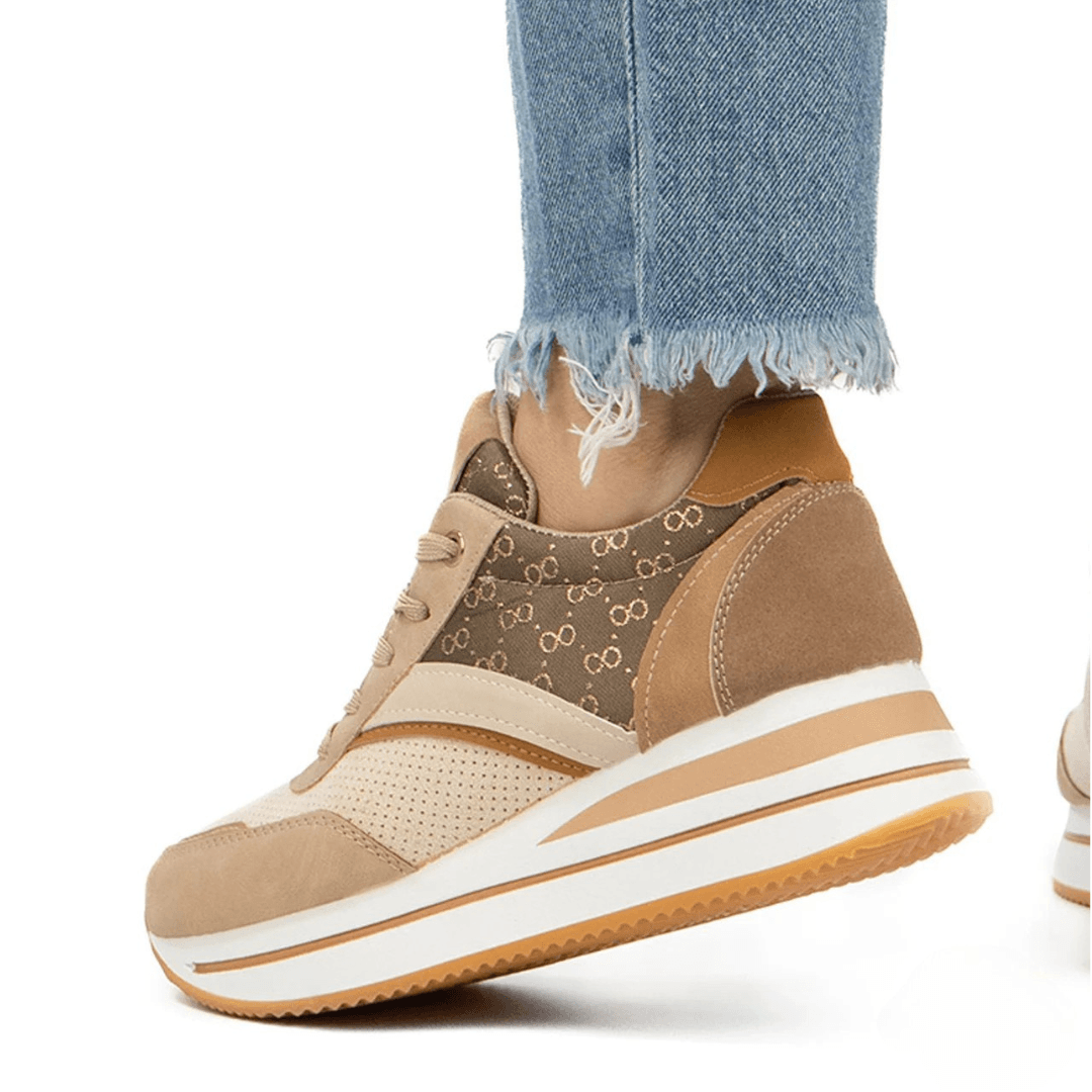 Sneakers casual da passeggio Clary con comoda zeppa