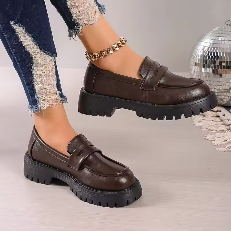 Manon | Mocassins en cuir vieilli, élégants et confortables