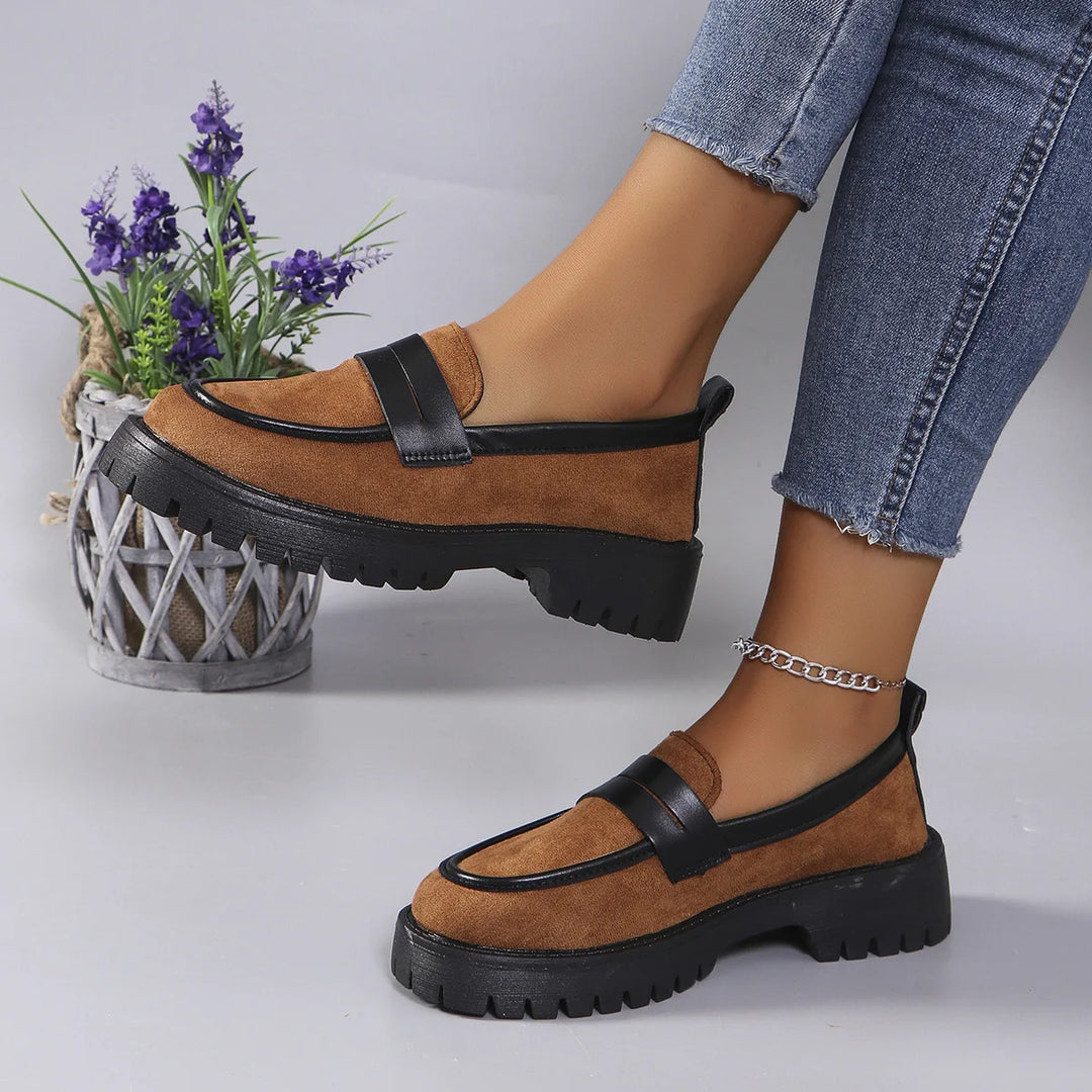 Margaux | Mocassins en daim avec semelle amortie