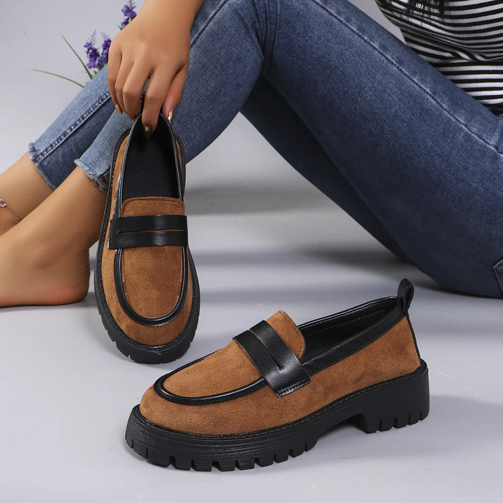 Margaux | Mocassins en daim avec semelle amortie