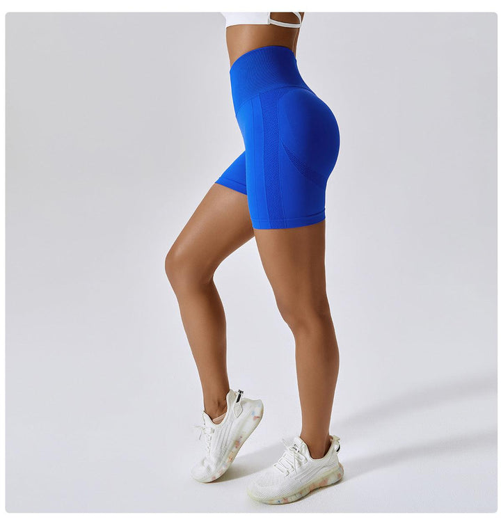 High-waisted fitness shorts