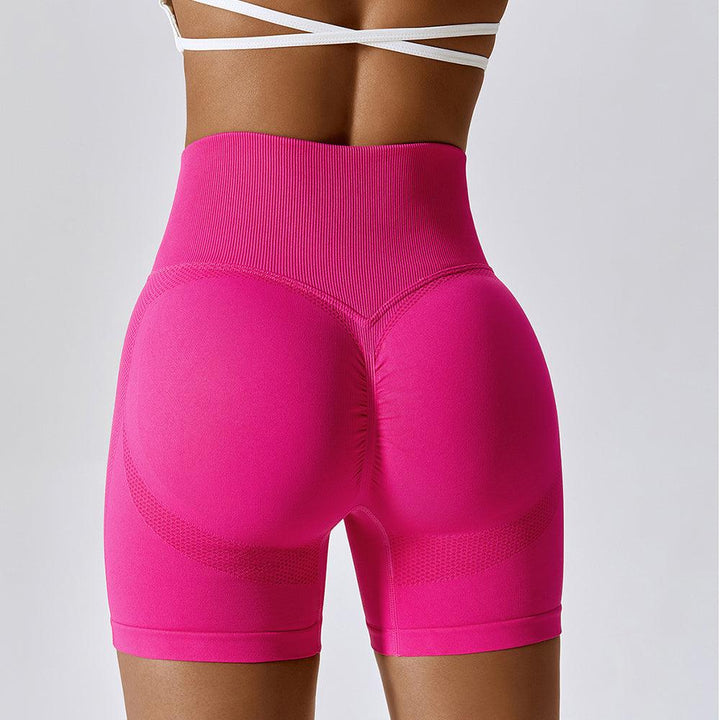 High-waisted fitness shorts