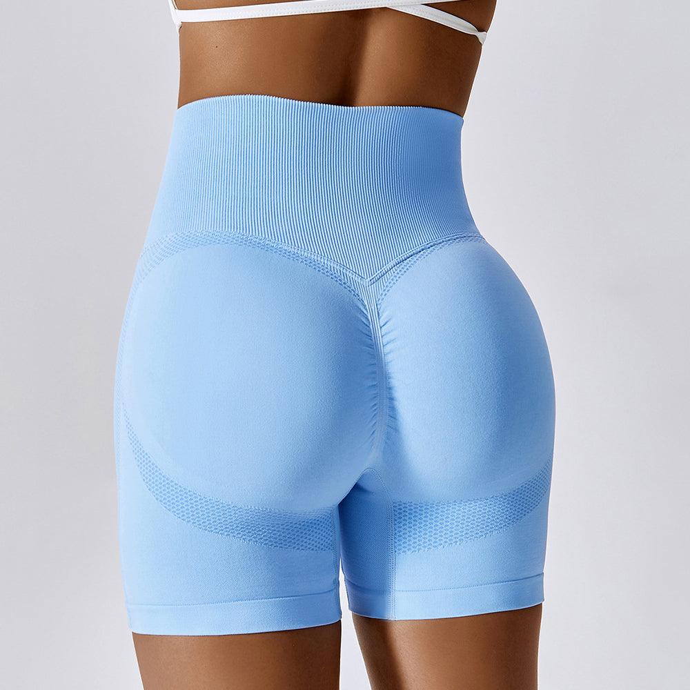 High-waisted fitness shorts