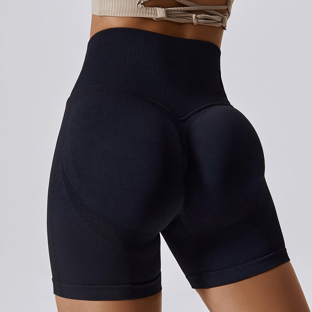 High-waisted fitness shorts